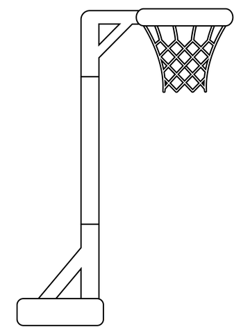 Netball Post Coloring Page